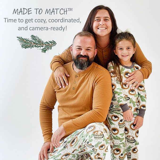 JAMIE Matching Family Jammies Holiday Pajamas 100% Organic Cotton PJs Adults, Kids, Toddlers, Baby, Pets