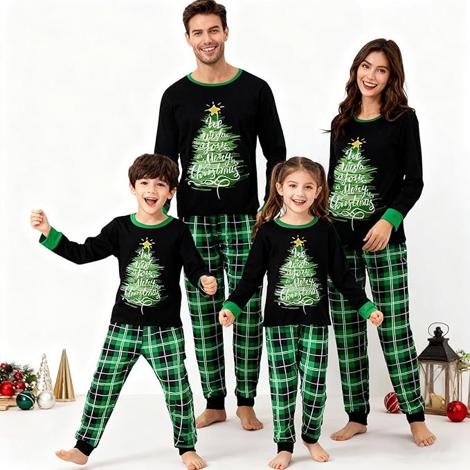 WephuPSho Christmas Family Matching Pajamas, Festive Xmas Jammies Sets for the Whole Family, Holiday Pjs Christmas