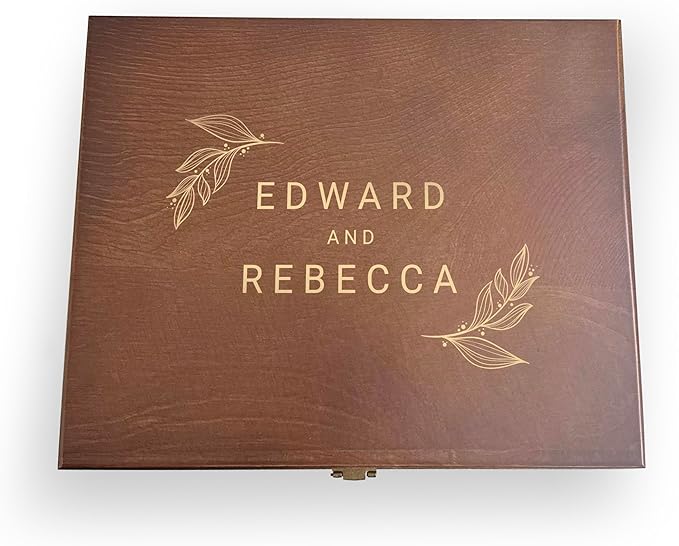 Engraved Wooden Keepsake Box, Wedding Memory Box, Personalized Keepsake Wood Box, Time capsule box, Customize wedding Gift, Custom Photo Box