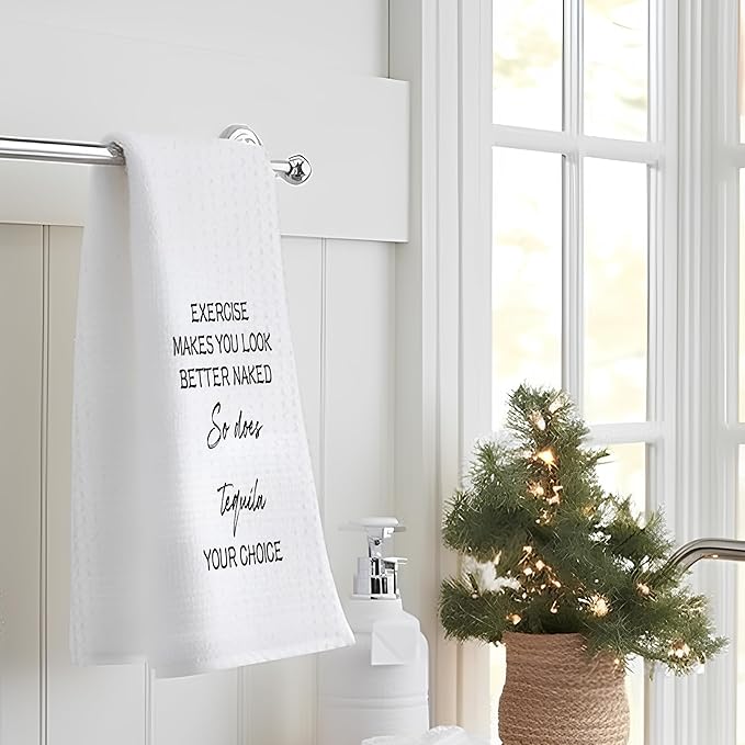 Tequila Gifts Funny Kitchen Towels, Tequila Lover Gifts Dish Tea Towels, Funny Kitchen Decor, 16x24 Inch