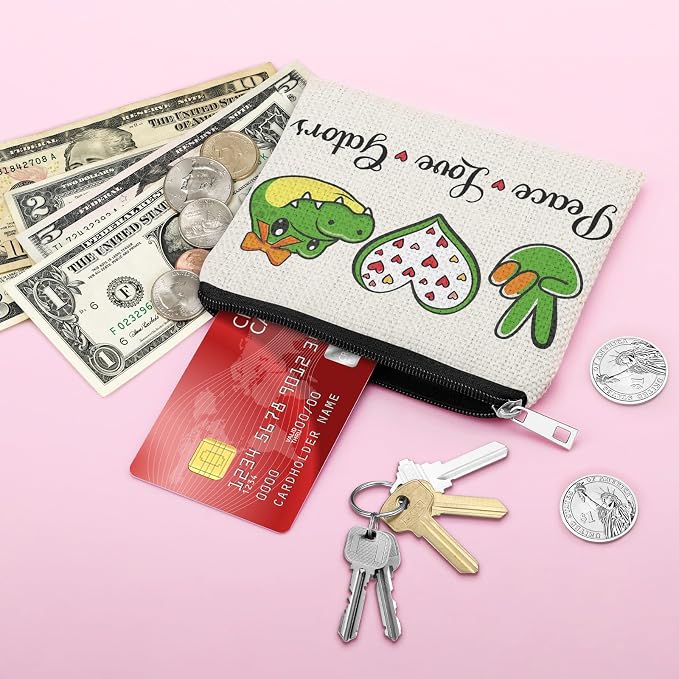 Gators Lover Gift Gator Coin Purse for Women Crocodile Lover Gifts Friends Sister Gators Presents Teen Daughter Alligator Gift Christmas Birthday Gifts Gator Themed Zipper Change Pouch