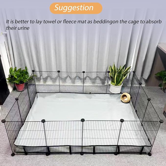 Guinea Pig Cage Liner Tarp Bottom Waterproof and Washable Base Also for Rabbits, Bunny, Chinchesillas, Hedgehog, Ferrets and Other Small Animals(36x48 inches)