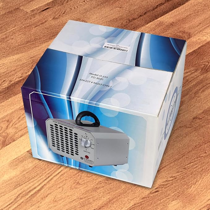 Enerzen O-555-60,000mg Industrial Ozone Generator O3 Air Purifier Deodorizer, Silver