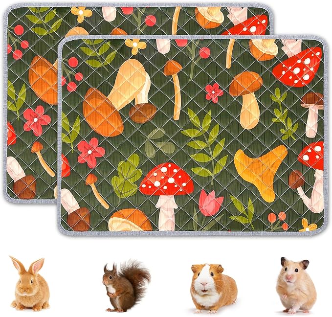 Unicorn Catcher 2 Pack Washable Guinea Pig Cage Liner, Waterproof Bedding | Reusable Absorbent Bedding For Rabbits, Hamsters, And Hedgehogs With A Leak-Proof Design To Keep Cages Dry And Clean