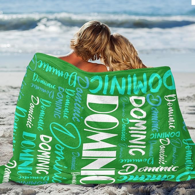 Dr.TOUGH Personalized Name Blanket Personalized Blanket for Adult Kids Flannel Customized Personalized Blankets and Throws