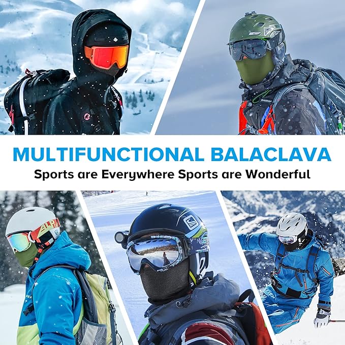 West Biking Balaclava Ski Mask Warm Face Mask for Cold Weather Lightweight Windproof Thermal Winter Scarf Face Mask Men Wome