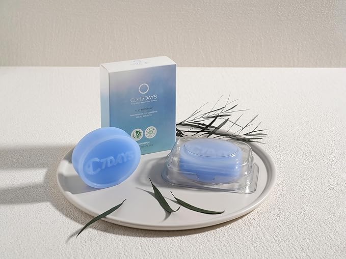 CDH7DAYS EWG VERIFIED VEGAN BAR SOAP/HANDMADE (MADE IN KOREA) Natural Body Soap Bar, Plant-Based, Handmade SOFT MILKY SOAP (Recommendation for MOTHER) (2, BLUE)