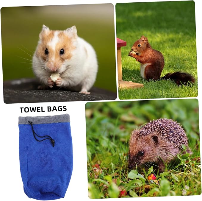 Kisangel Fast Drying PET Shower Towel for Small Animals Absorbent Microfiber Bath Towel for Guinea Pigs Hamsters and Ferrets Soft and Comfortable Grooming Supplies