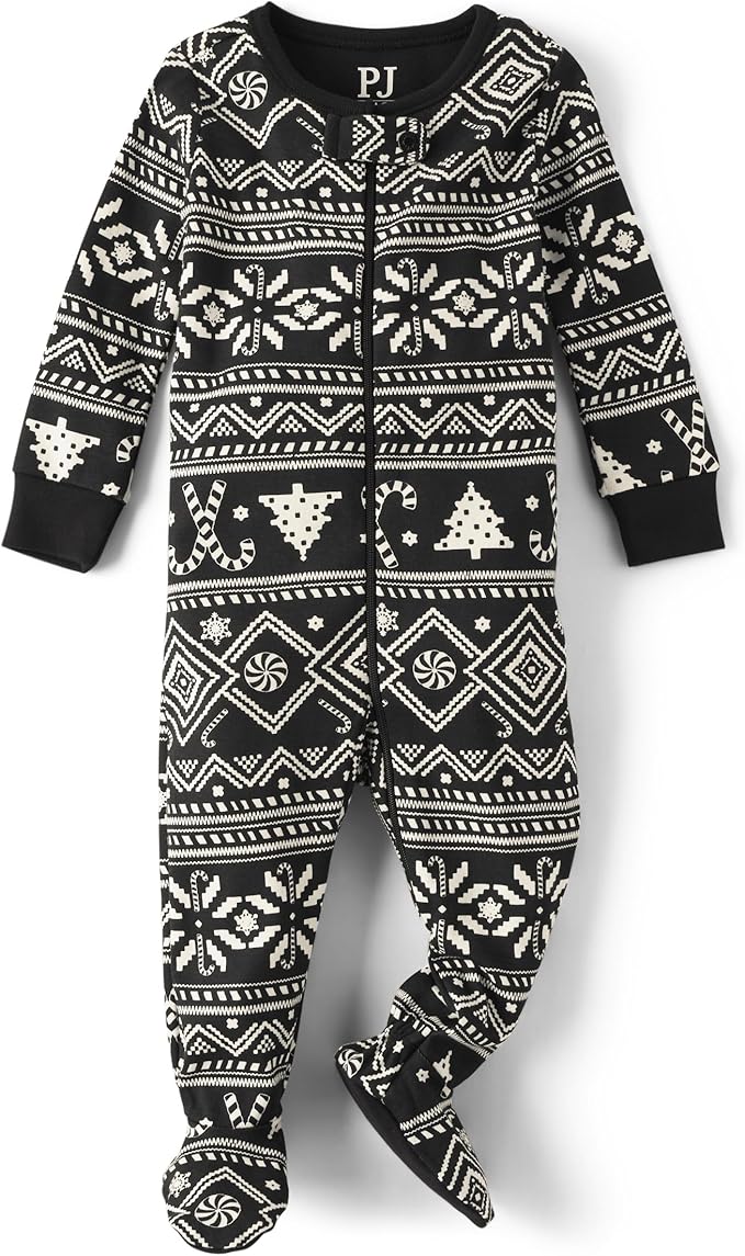 The Children's Place unisex-baby And Kids, Sibling Matching, Holiday Pajama Sets, Cotton