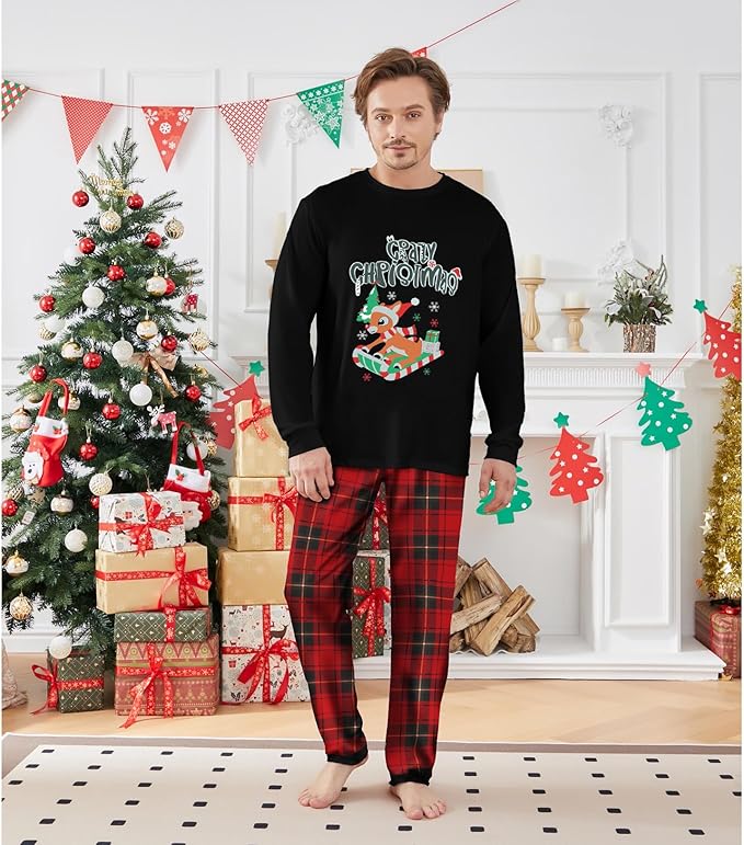 WephuPSho Christmas Family Matching Pajamas, Festive Xmas Jammies Sets for the Whole Family, Holiday Pjs Christmas