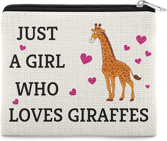 Giraffe Coin Purse for Giraffe Lovers Women Animal Lovers Gifts Friend Sister Daughter Wife Mom Giraffes Lover Valentines Gift Students Teen Graduation Gifts Zipper Change Pouch