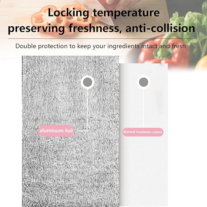 Smilco Reusable Insulation Bags Thermal Box Liners Metalized Box Liners Lunch Food Shopping Bag Insulated Lining Waterproof Insulation Package (20 Pack/ 11 In x 15 In)
