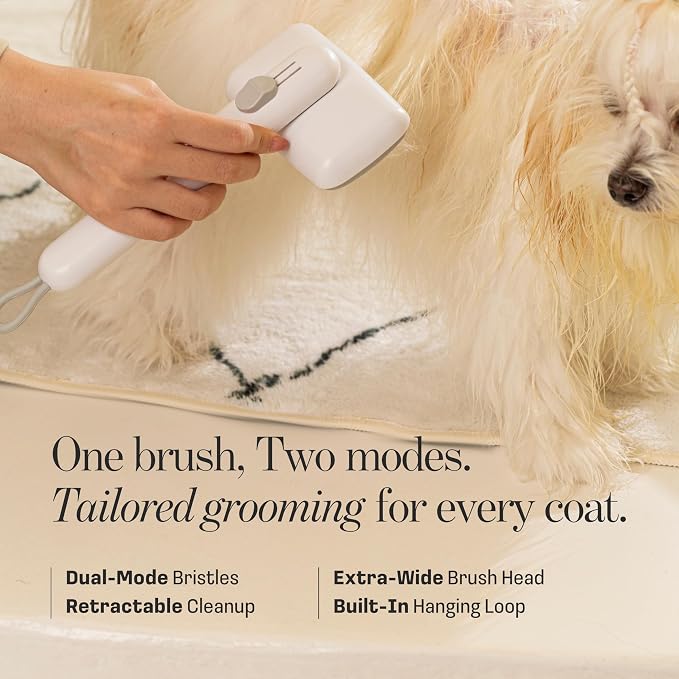 Grooming Mitt Kit with Deshedding Brush, Dogs & Cats | includes 2 mitts, self-cleaning deshedding brush, machine washable