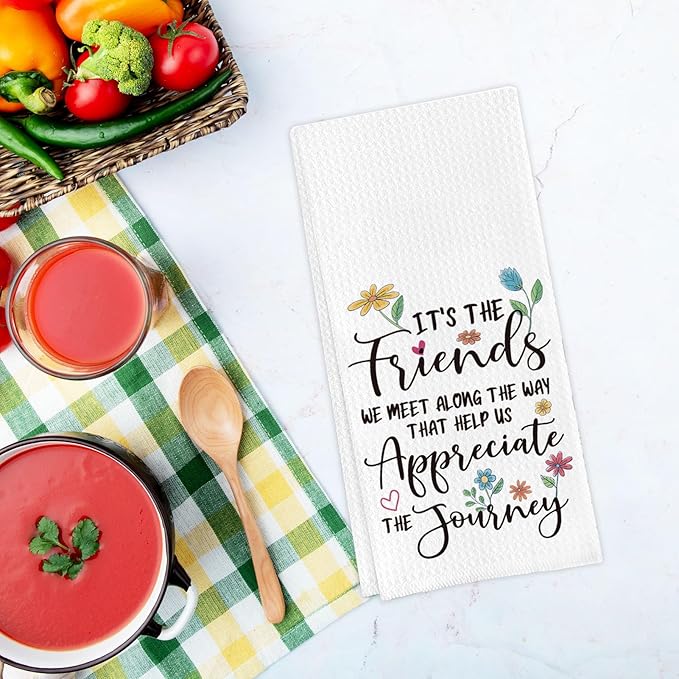 Tea Towel for Women, Friendship Gift for Friends, Absorbent Quick-Drying Dish Towel 16 * 24in
