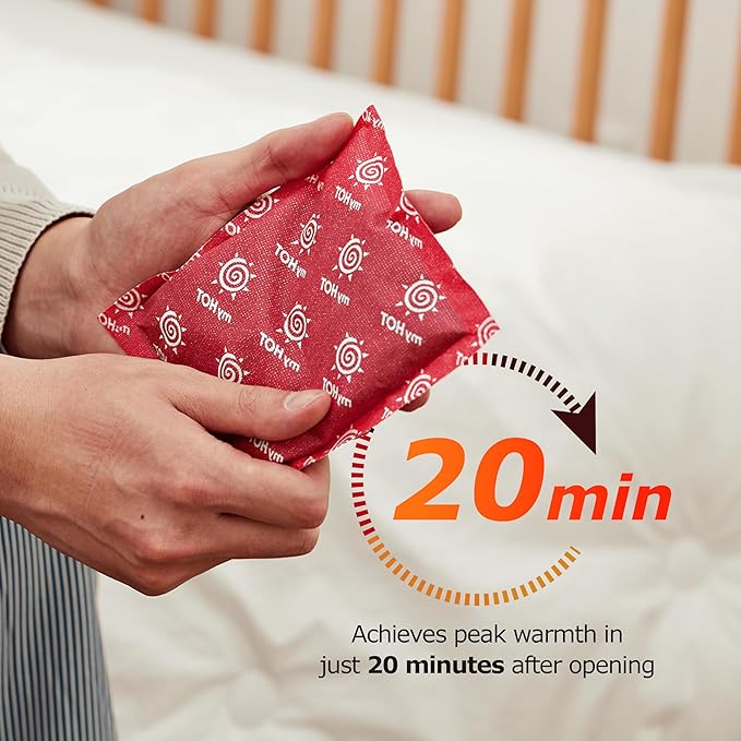 Long Lasting Hand Warmers & Body Heat Packs - Large Size (30 Count Bulk) - Up to 15 Hour Disposable Air-Activated Warmers for Cold Weather, Camping & Skiing - Made in Korea,