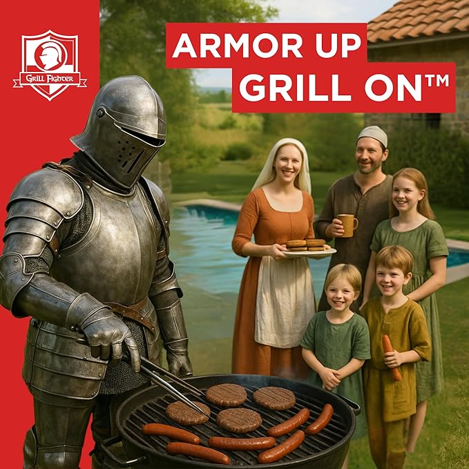 Grill Brush, Steel Bristle-Free BBQ Grill Cleaner with SteelCloth™ Stainless Steel Chainmail, Ergonomic Handle for Cast Iron, Stainless Steel & Porcelain-Coated Grates, 1 Pack