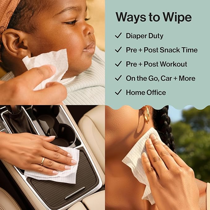 The Honest Company Clean Conscious Multi-Use Wipes Unscented Hypoallergenic Baby for Sensitive Skin 99% Water Plant-Based Compostable Pattern Play 720 Count