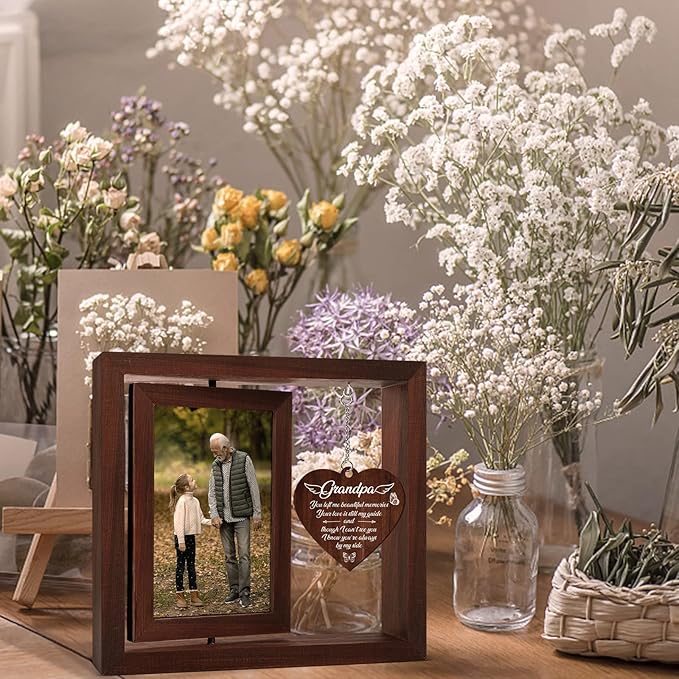 Vetbuosa Memorial Picture Frame for Loss of Grandpa - Sympathy Gift for Grandfather - Bereavement Remembrance Funeral Condolence - Fits 4x6 In Photo