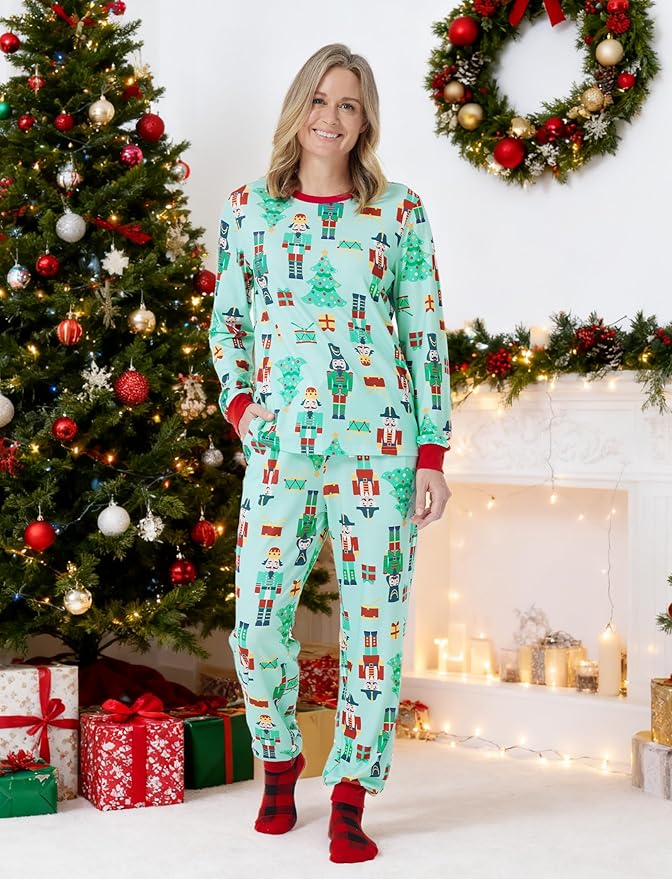 PATPAT Christmas Family Matching Pajama Sets Includes Christmas Socks - Perfect for Family Photos & Holiday Celebrations