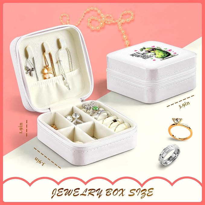 Pickle Jewelry Box, Gifts For Kids Teens Girls, Pickle Lovers Stuff Items Accessories Things Merchandise Decor Merch, Travel Ring Earrings Necklace Organizer Holder!