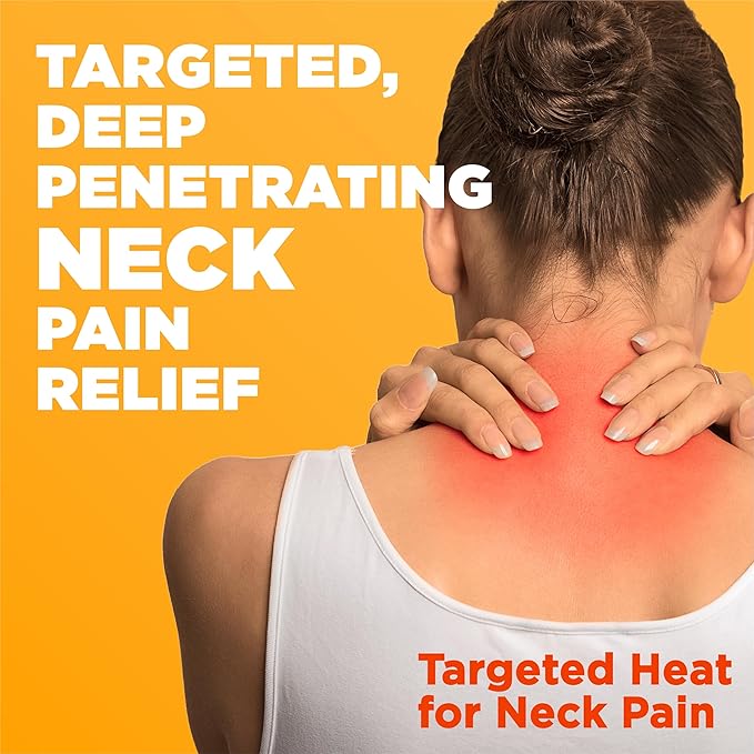 ThermaCare Heat Wraps for Neck & Shoulder Pain Relief - Portable Adhesive Heating Pads with 16-Hour Therapeutic Heat - Drug-Free Muscle & Joint Soothing Patches (11-Count)