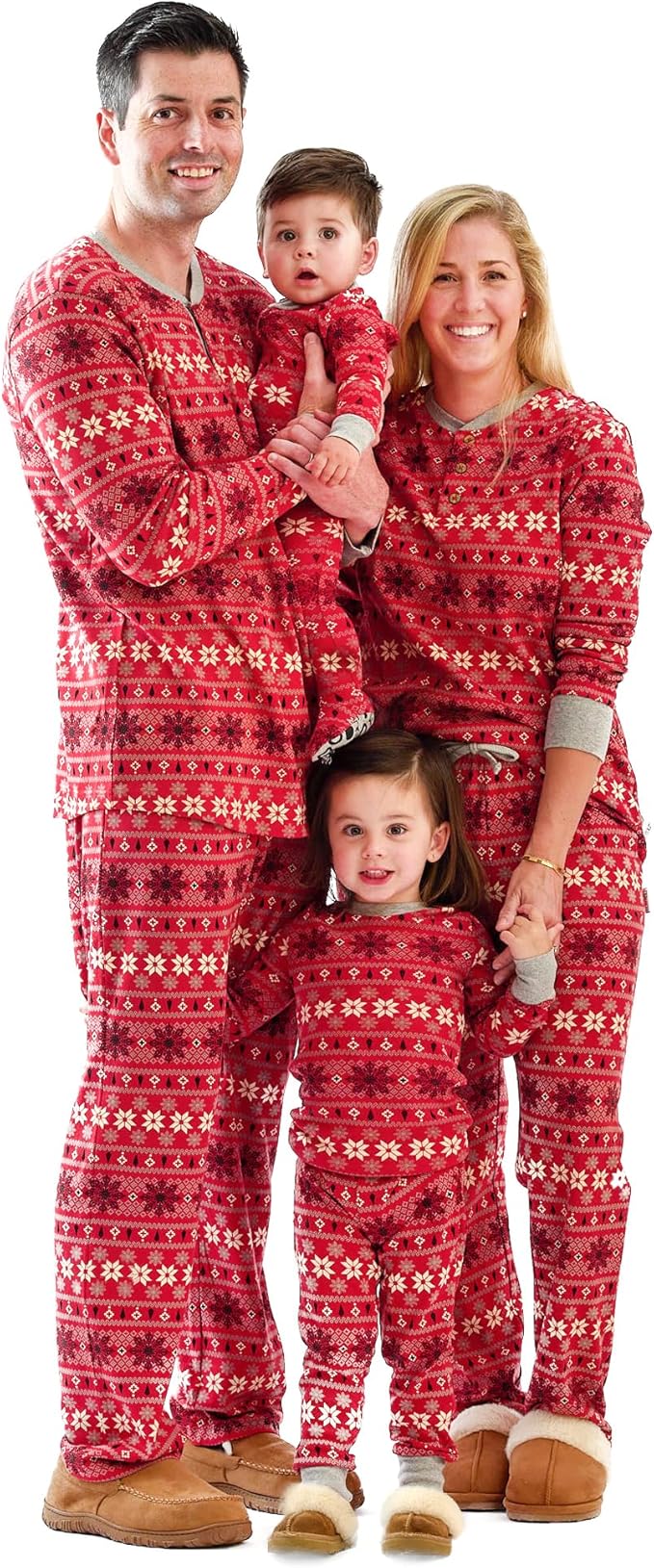 JAMIE Matching Family Jammies Holiday Pajamas 100% Organic Cotton PJs Adults, Kids, Toddlers, Baby, Pets