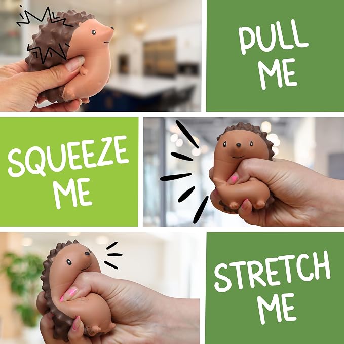 Boxer Gifts Stress Hog Toy - Unique Stress Balls for Adults & Teenagers | Squishy Fidget Toys for Anxiety - Cool Desk Accessories | Cute Hedgehog Gifts & White Elephant for Co-Workers