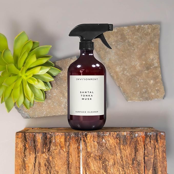ENVIRONMENT Inspired by 5-Star Resort 1HT Surface Cleaner, 16oz Luxury Surface Cleaner (Santal | Musk) Home Essentials, Scented Cleaning Products, Vegan & Cruelty-Free