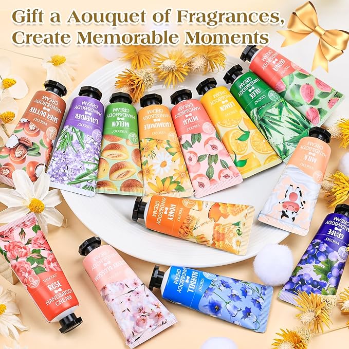14 Pack Hand Cream Gifts Set for Women, Stocking Stuffers for Women,Teengirls, Christmas Gifts Bulk Gifts,Small Gifts,Mini Moisturizing Hand Lotion Travel Size in Bulk for Dry Cracked Hands