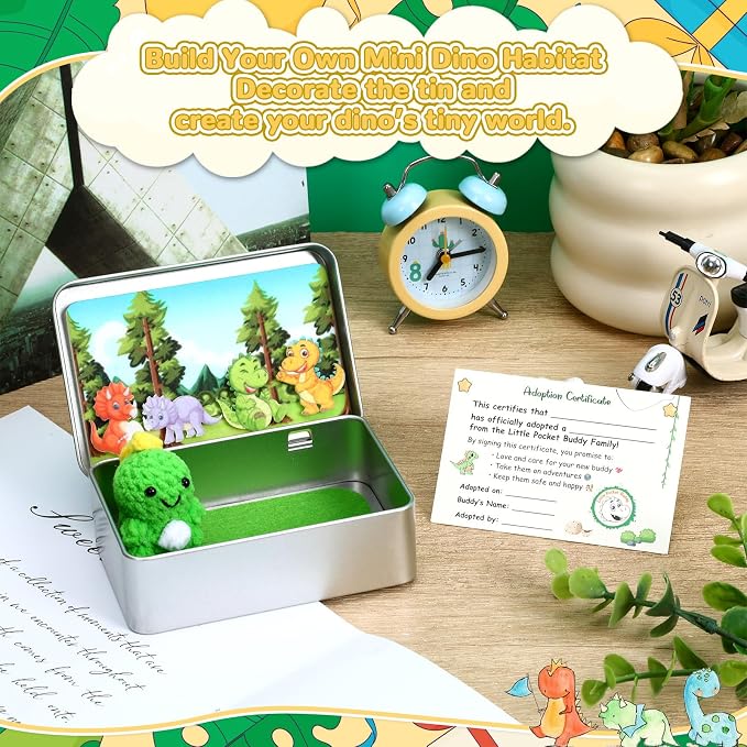 Little Pocket Dino, Cute Dinosaur Desk Companion Gift & Keepsake | Perfect giftable dinosaur companion for birthdays, holidays, and everyday surprise moments.