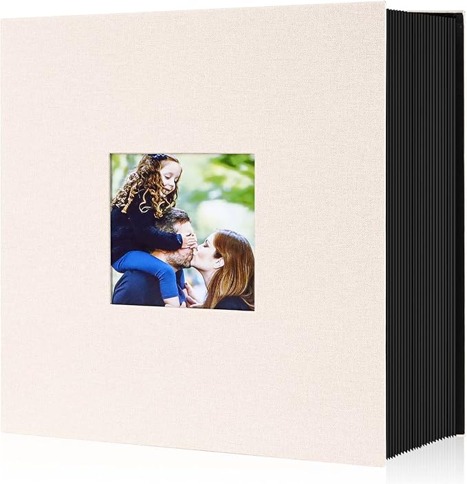 Ywlake Photo Album 4x6 600 Pockets Photos, Linen Cover Large Picture Albums Holds 600 Horizontal and Vertical Photos Beige