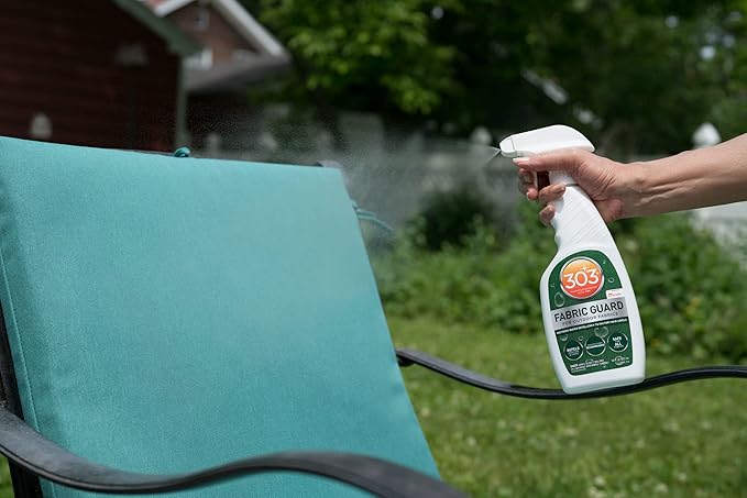 303 Fabric Guard - For Outdoor Fabrics - Restores Water Repellent Properties - Repels Moisture & Stains - Manufacturer Recommended - Safe For All Fabrics, 16oz (30605CSR) Packaging May Vary