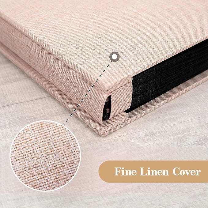 potricher Photo Album for 4x6 600 Photos Linen Cover Extra Large Capacity Picture Book for Family Wedding Anniversary and Baby (Beige)