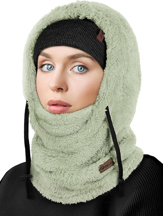 Ski Mask Fleece Balaclava, Windproof Face Mask Winter Warm Neck Cover Hat Hood for Men Women