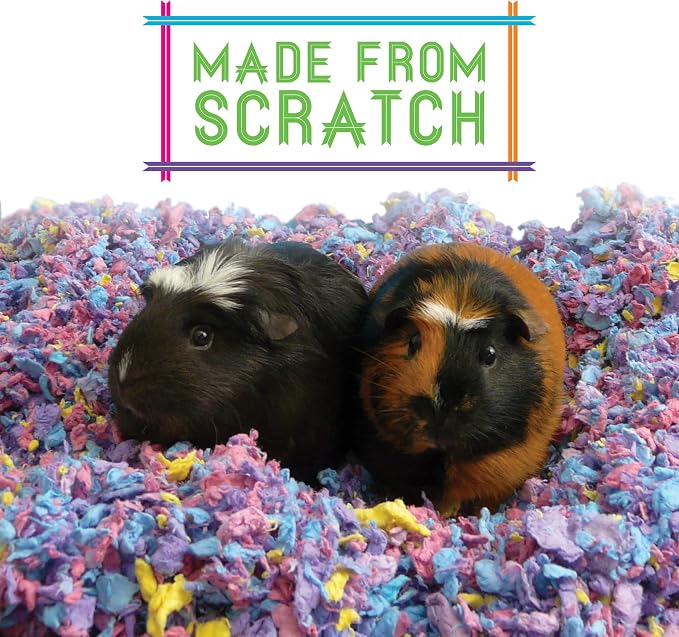 Carefresh Confetti Small Pet Bedding, 99% Dust-Free Natural Paper with Superior 10 Day Odor Control & Absorption for Guinea Pigs, Hamsters, 50L, (Pack May Vary) (L0410) | 2X more absorbent, 99% dust free, odor control, Biodegradable and compostable, Fo...