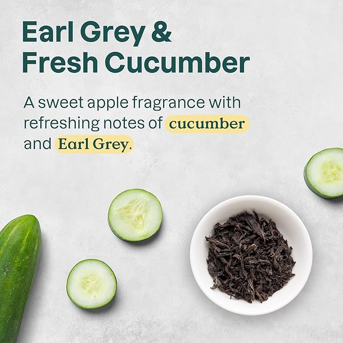 ATTITUDE Liquid Hand Soap, EWG Verified, Plant and Mineral-Based, Vegan Personal Care Products, Earl Grey & Fresh Cucumber Scent, 16 Fl Oz