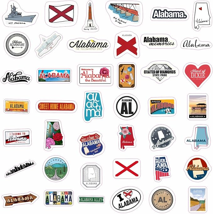 Alabama Stickers for Laptop, Alabama Party Supplies & Decorations, Gifts for Women & Men