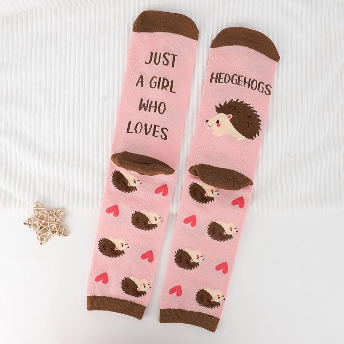 Hedgehog Gifts for Women and Girls Cute Funny Hedgehog Lovers Themed Accessories Socks Presents Christmas Stocking Stuffers Birthday Xmas White Elephant Galentines Graduation Valentines Gifts