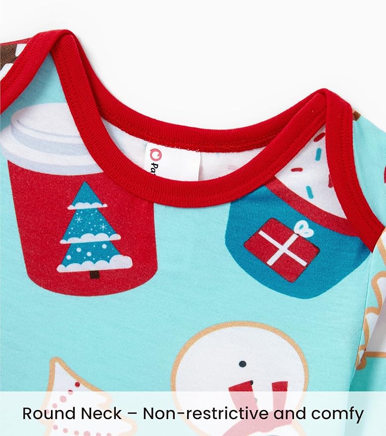 PATPAT Christmas Family Matching Pajama Sets Includes Christmas Socks - Perfect for Family Photos & Holiday Celebrations