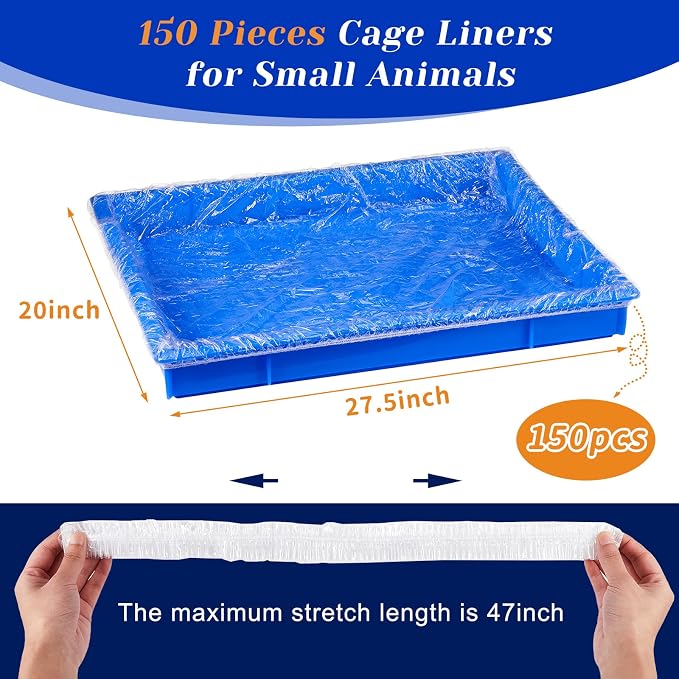 Tondiamo Disposable Rabbit Cage Liners for Litter Box Tray, Medium, 150 Pcs