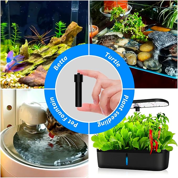 15W Mini Aquarium Heater Betta Heater for 1-3 Gallon Freshwater & Saltwater Tanks, Alumina Ceramic Fish Tank Heater Turtle Heater with Dry-Run & Overheat Protection
