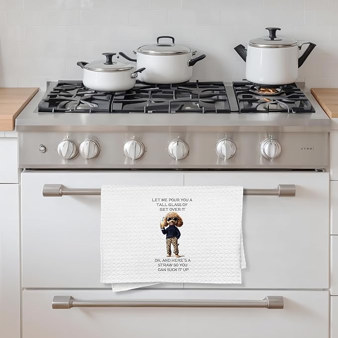 Funny Poodle Kitchen Towels, Poodle Hand Towels for Bathroom, Poodle Decor Dish Towels Tea Towels for Kitchen, Dog Bathroom Decor, Poodle Gifts for Women, Standard Poodle Gifts, 16x24 Inch