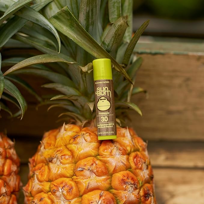 Sun Bum SPF 30 Sunscreen Lip Balm | Pineapple Flavor | Pack of 2 | Vegan and Cruelty Free | With Aloe and Vitamin E