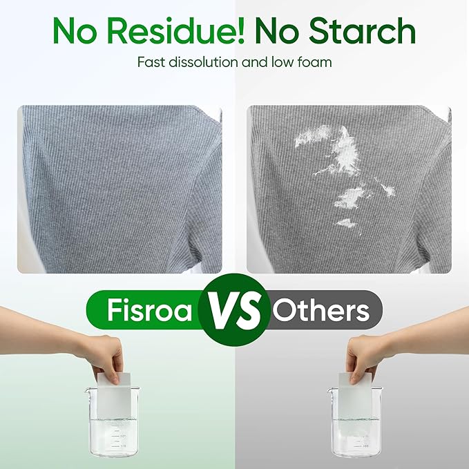 Laundry Detergent Sheets Eco-friendly 250 Loads Fisroa Clothes Washing Detergent Sheets Plastic-Free Washer Sheets
