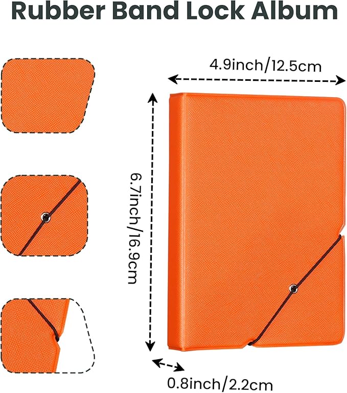 Lifting Small Photo Album 4x6 28 Pockets Plastic 4 x 6 Photo Book Album with Customizable Cover Mini Picture Album for Family Wedding Anniversary Baby Vacation (Salmon Orange)