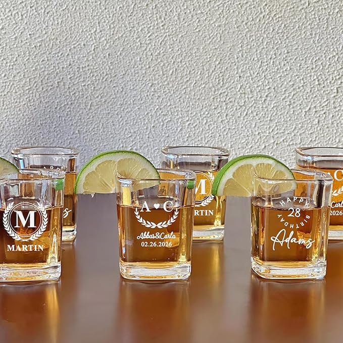 Personalized Groomsmen Gifts, Whiskey Glass 10 oz, Best Man Gift Custom Wedding Party Barware, Old Fashion Cup for Brandy Whiskey Beer for Men, Rocks Glasses for Dad, Husband (Style B)