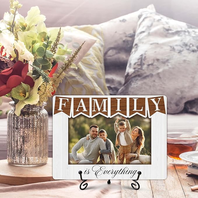 SIXEIGHT Family Definition Picture Frame Family Is Everything Wooden Photo Frame Natural Wood Picture Frame for Families Dad Mom Grandparents Father from son Desk Decor 4x6 Photo Frame-A20