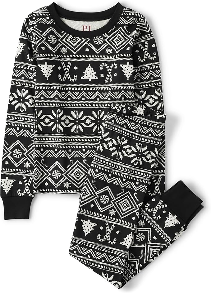 The Children's Place unisex-baby And Kids, Sibling Matching, Holiday Pajama Sets, Cotton