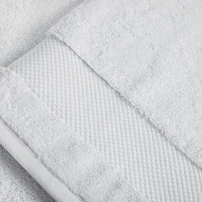 BIOWEAVES 100% Organic Cotton 700 GSM Plush Washcloths 13" x 13" GOTS Certified - White, Pack of 12