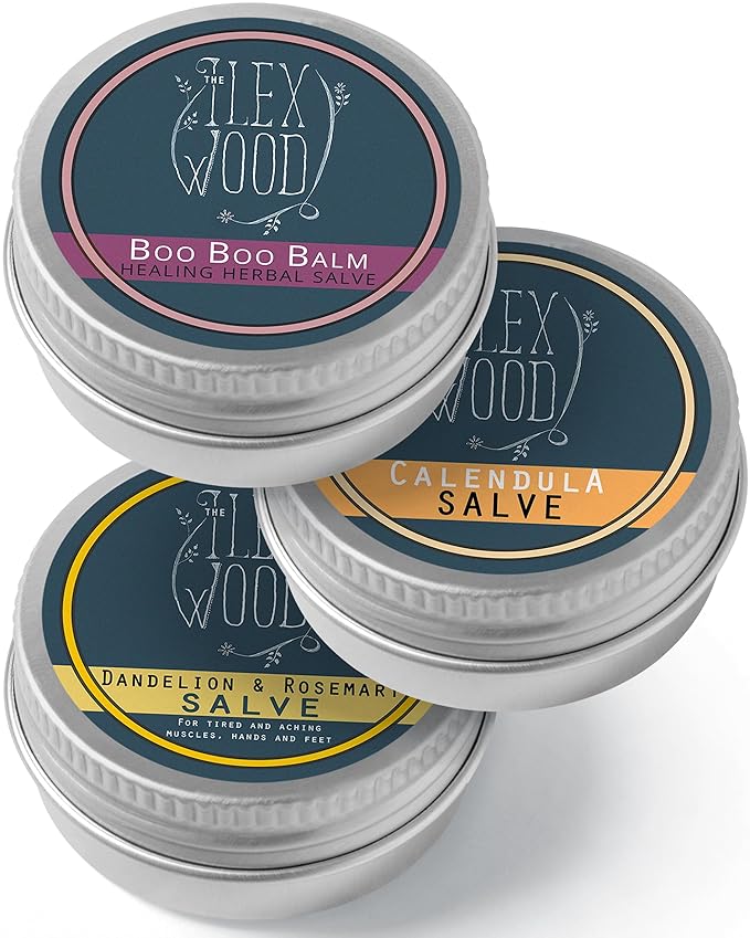 The Ilex Wood - natural salves - (Organic beeswax natural salve pack of 3)